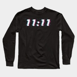 11:11 Glitch Awakening Code Spiritual Angel Number Long Sleeve T-Shirt